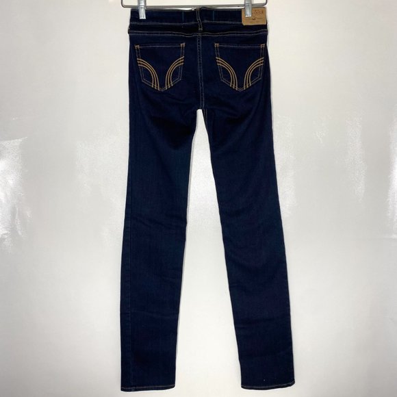 Hollister Womens Jeans Dark Wash Skinny Blue Sz 25x34 - Picture 3 of 12